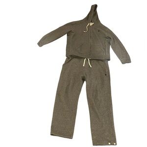 POLO RALPH LAUREN GREY SWEATSUIT TOP & BOTTOM SIZE XL